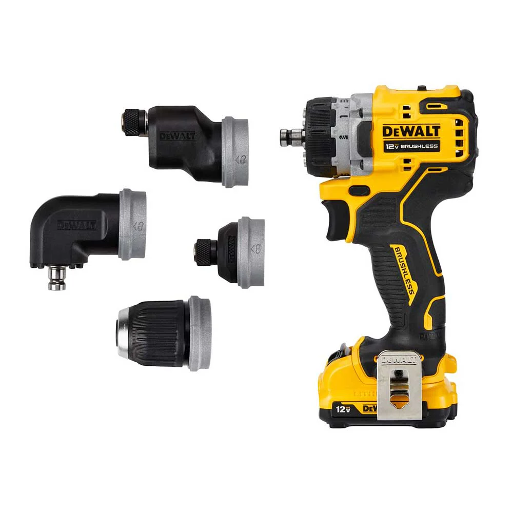 DeWALT DCD703F1 12V XTREME 5 in 1 Brushless Cordless Multi-Head Drill/Driver Kit