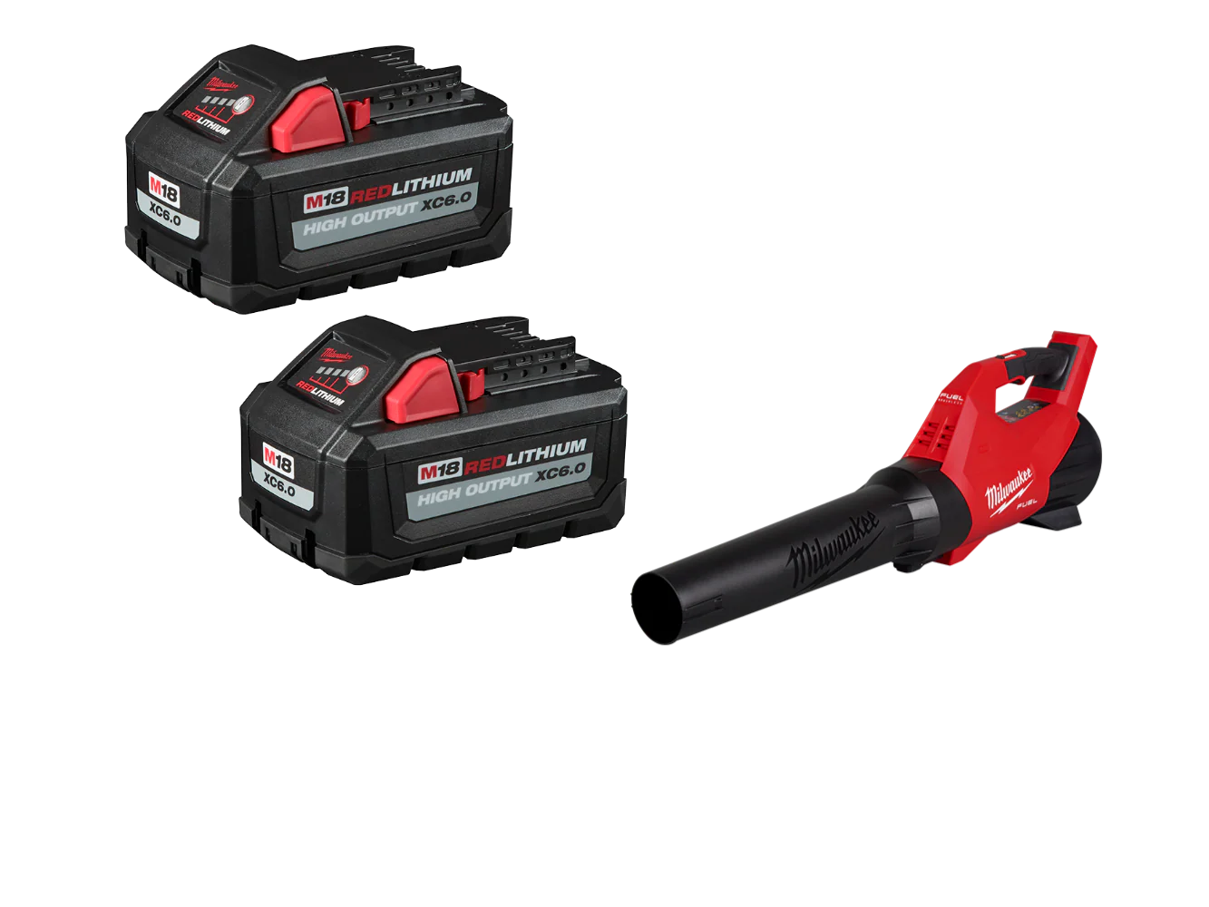 Milwaukee M18 Blower w/ REDLITHIUM HIGH OUTPUT XC6.0 Battery - 2 PK