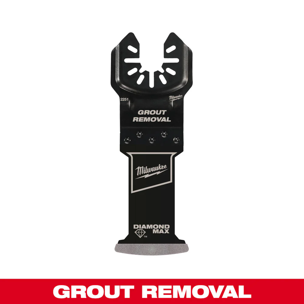 Milwaukee 49-25-2251 OPEN-LOK DIAMOND MAX Grout Removal Multi-Tool Plunge Blade