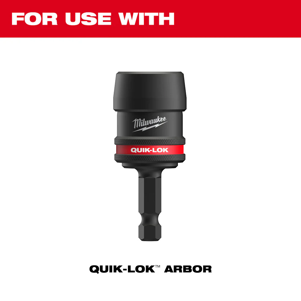 Milwaukee 49-56-7576 Hole Enlargement Thread Adapter for QUIK-LOK Arbor Use