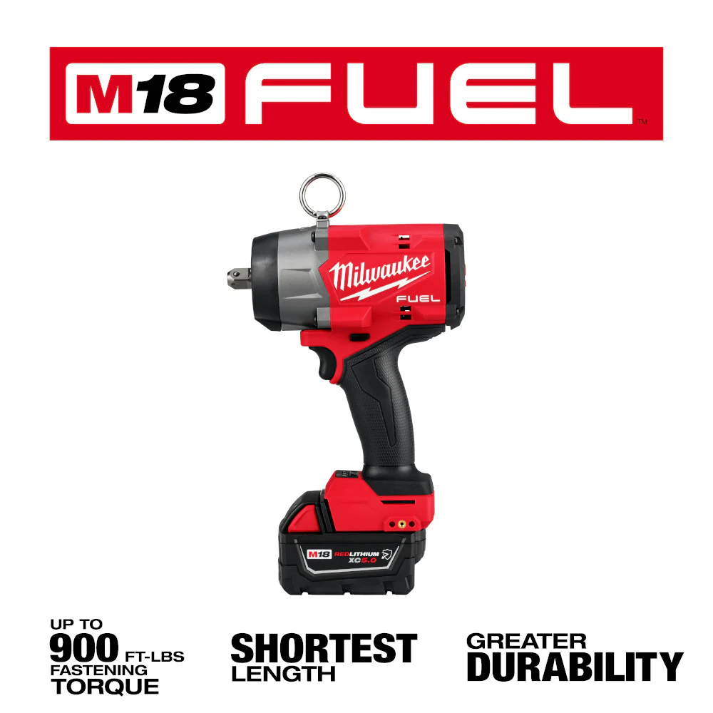 Milwaukee 2966-22 M18 FUEL 18V 1/2 High Torque Impact Wrench w/ Pin Detent Kit