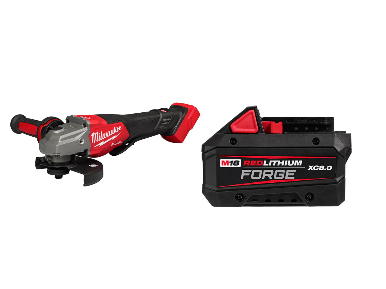 Milwaukee 3670-20x8 M18 FUEL 4-1/2-6 Grinder Paddle Switch w/ 8AH Battery