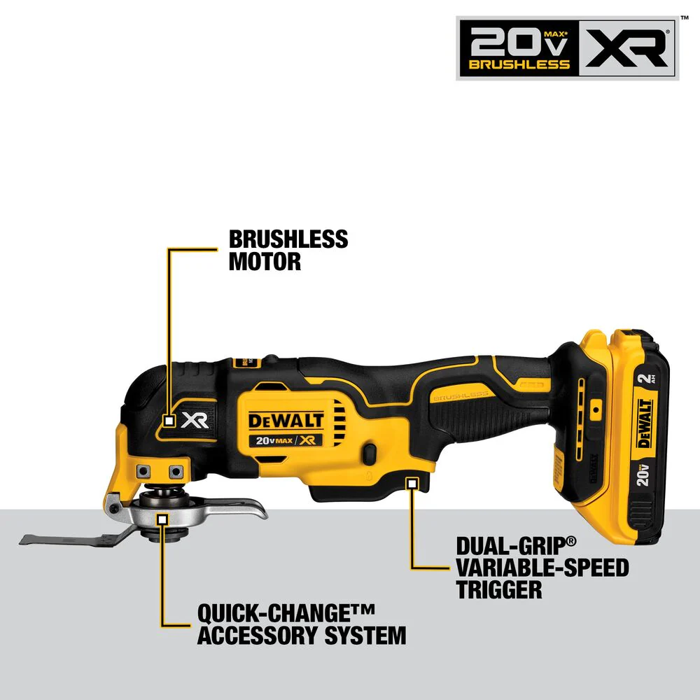 DeWALT DCK675D2 20V Brushless 6 Tool Combo Kit w/ 2 - 2.0AH Battery / Charger
