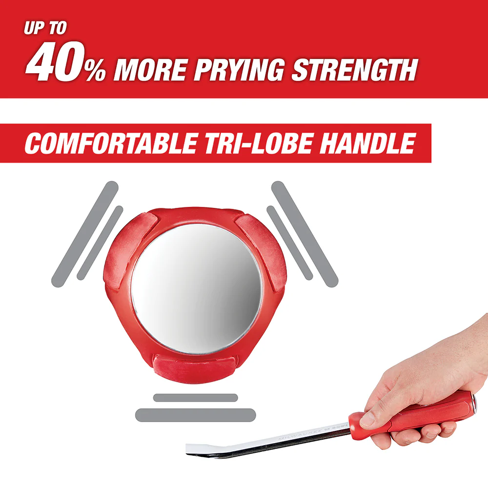 Milwaukee 48-22-9214 4-Piece I-Beam All-Metal Core Hammer Ready Pry Bar Set