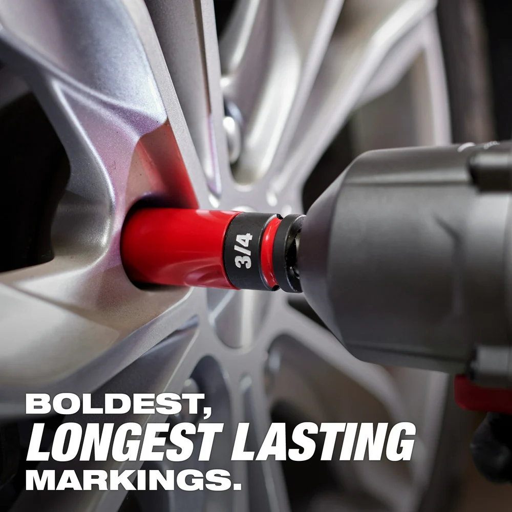 Milwaukee 49-66-7833 SHOCKWAVE 1/2 SAE/Metric Lug Nut Wheel Socket Set - 11 PC