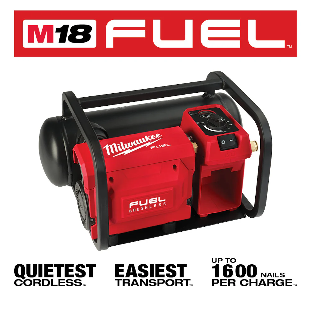 Milwaukee 2840-20 M18 FUEL 18V 2 Gallon Quiet Air Compressor - Bare Tool