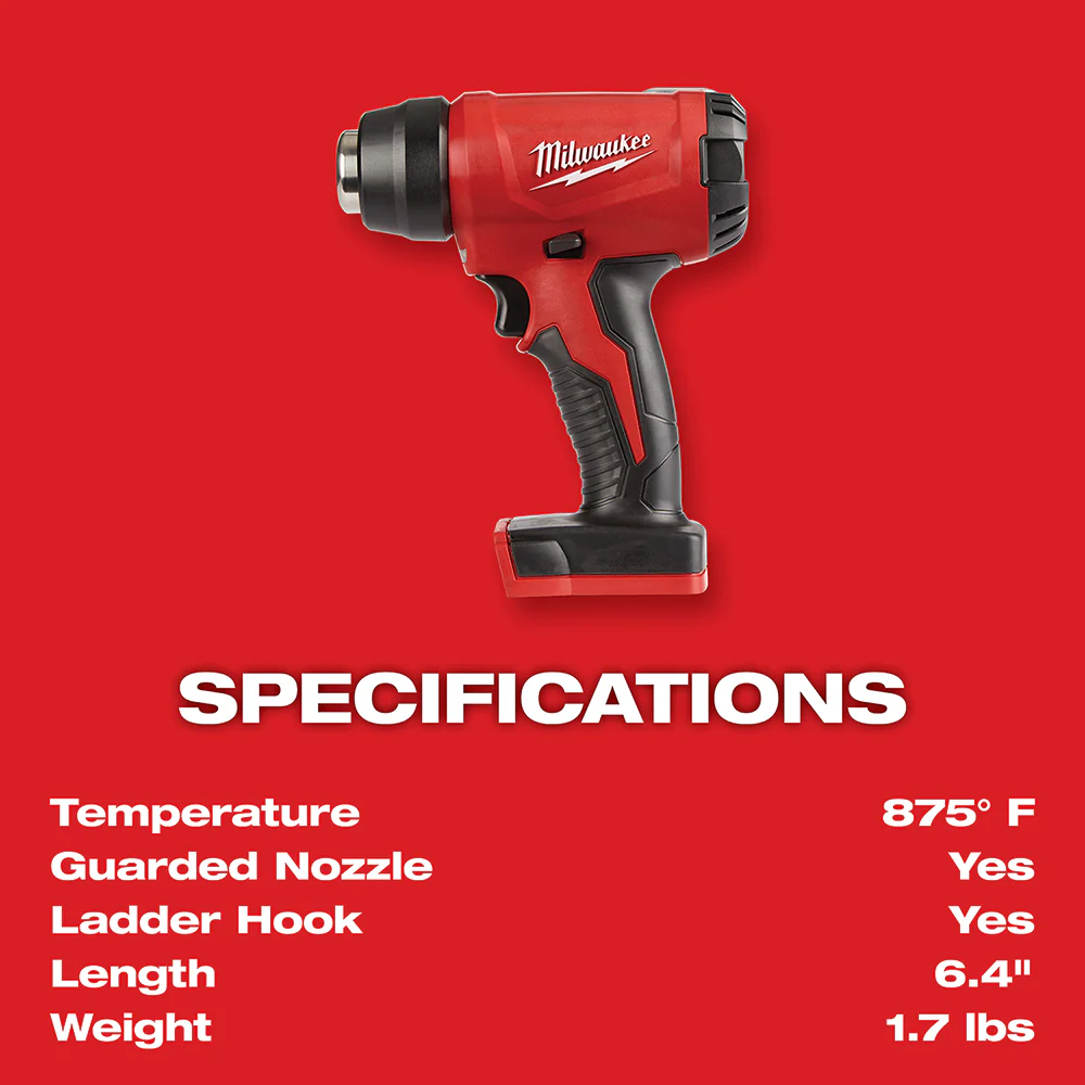 Milwaukee 2688-20BT5 M18 Heat Gun w/ XC5.0 Extended Capacity Battery - 2 PK