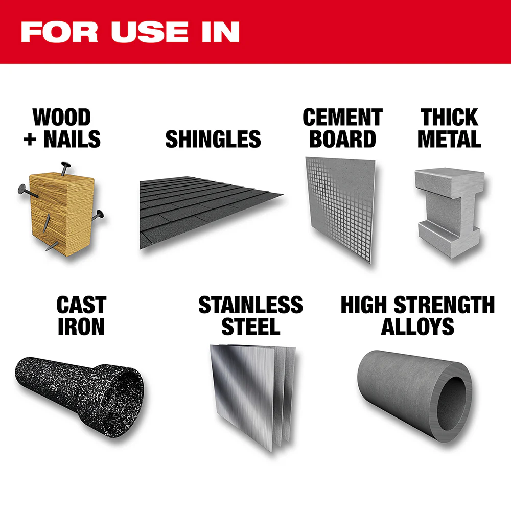 Milwaukee 49-22-5505 SAWZALL Carbide Demolition Reciprocating Saw Blade - 5 PC