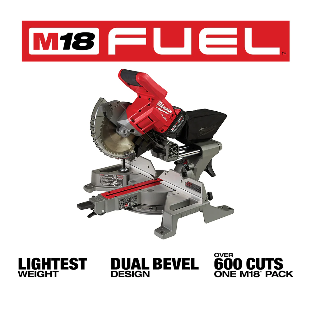 Milwaukee 2733-21 M18 FUEL 18V 7-1/4-Inch Dual Bevel Sliding Miter Saw Kit