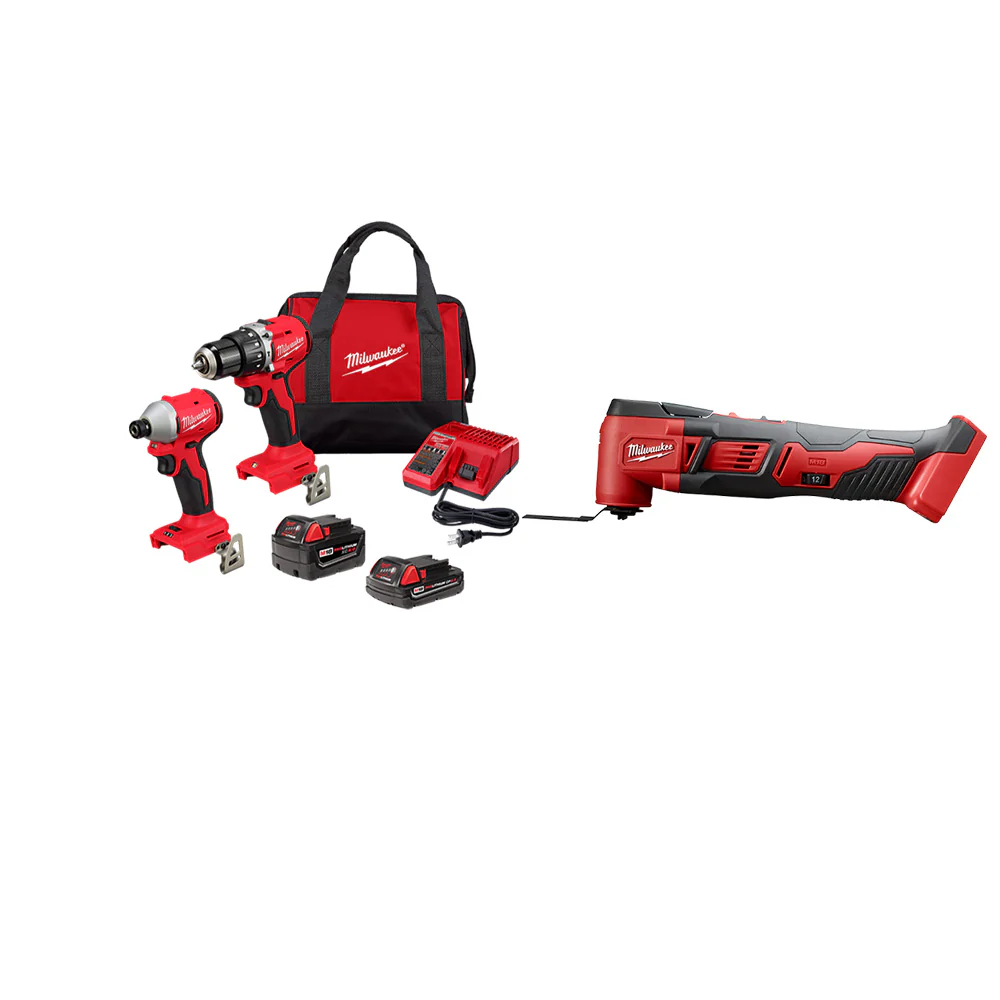 Milwaukee 3693-22CXvMT M18 Compact Brushless 2-Tool Combo Kit w/ Multi-tool