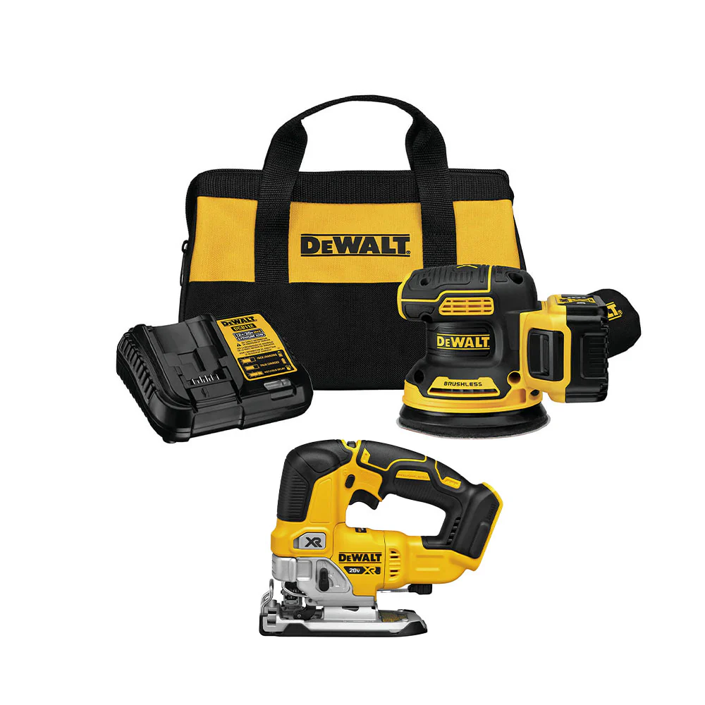DeWALT DCW210P1-KIT 20V 5 Brushless Orbital Sander Kit w/ Jigsaw