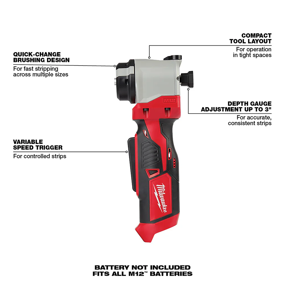 Milwaukee 2435-80 M12 12V Cordless Cable Stripper - Bare Tool - Reconditioned