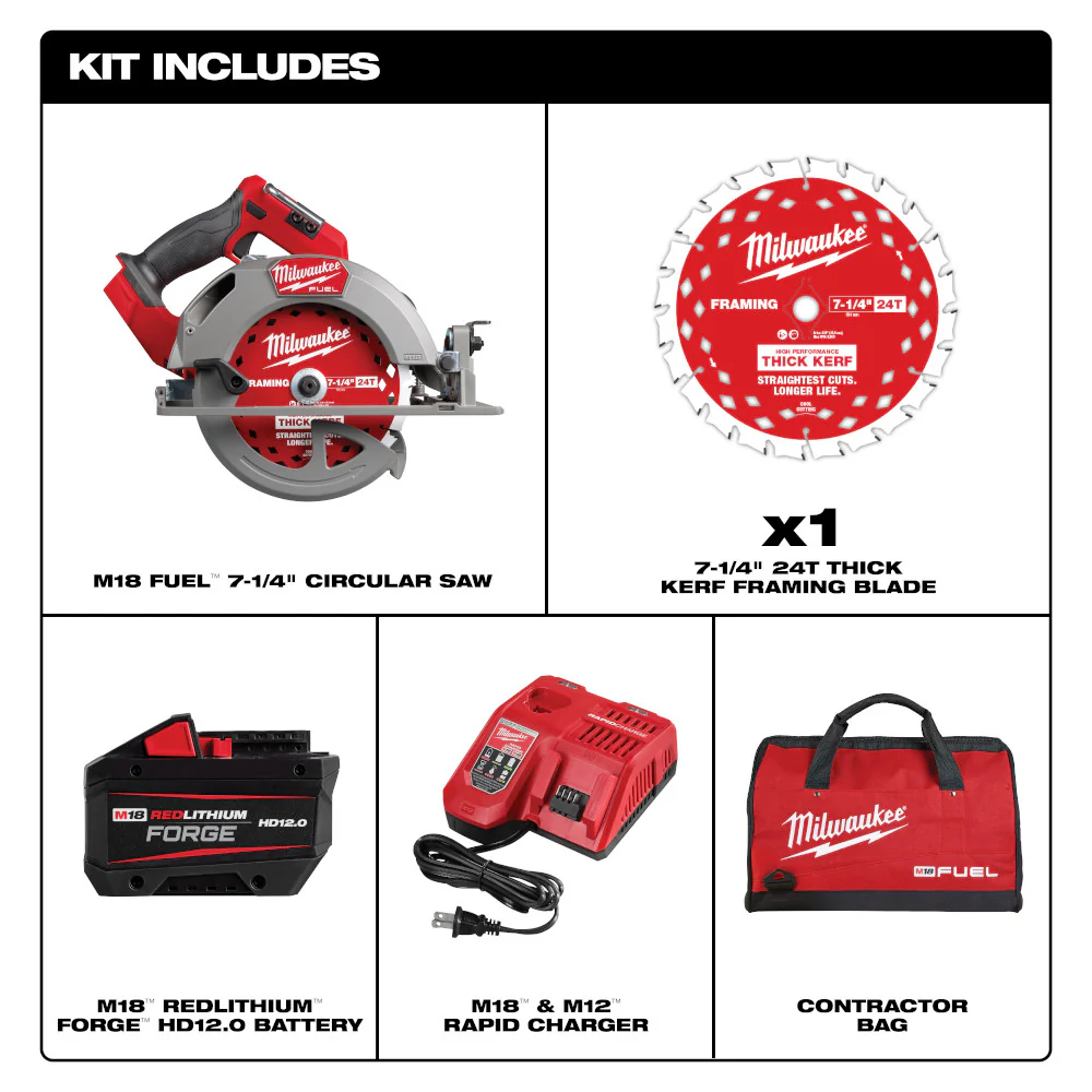 Milwaukee 2834-21HD M18 FUEL 18V 7-1/4 Cordless Lithium-Ion Circular Saw Kit