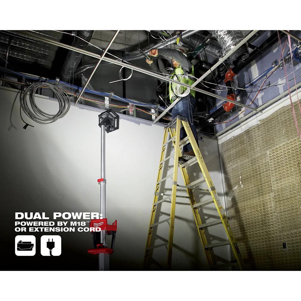 Milwaukee 2131-20X12-8SK Rocket Tower Light w/ 12AH/8AH Batteries and Charger