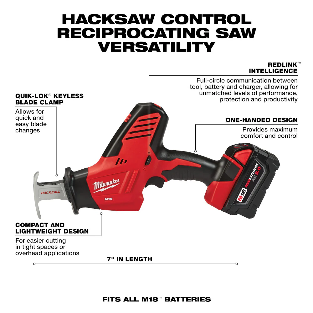 Milwaukee 2695-24C M18 18V 4 Tool Cordless Combo Kit w/ Circular Saw and Grinder