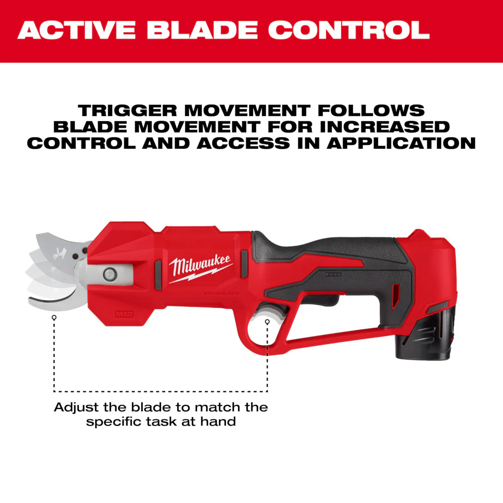 Milwaukee 2534-20 M12 12V Brushless Cordless Pruning Shears - Bare Tool