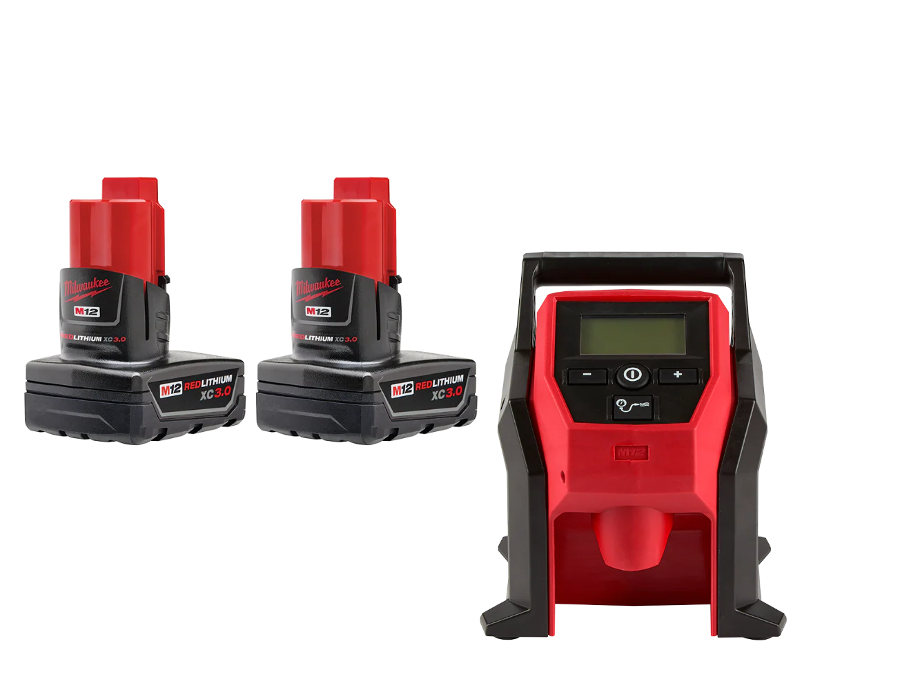 Milwaukee 48-11-2412INF M12 12V REDLITHIUM XC Battery - 2 PK w/ Inflator