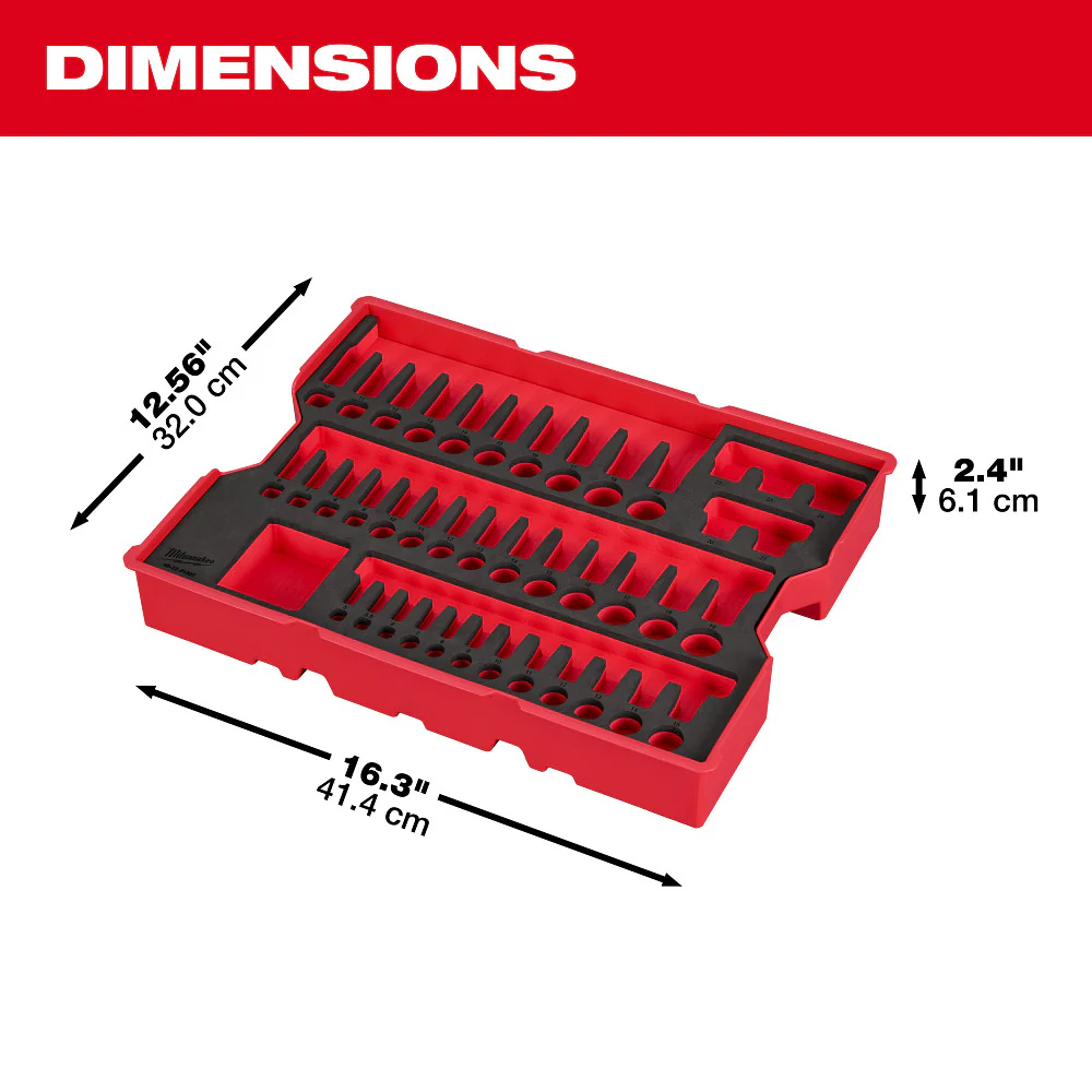Milwaukee 48-22-9490 Metric/SAE Ratchet/Socket Set in PACKOUT Trays - 242PC