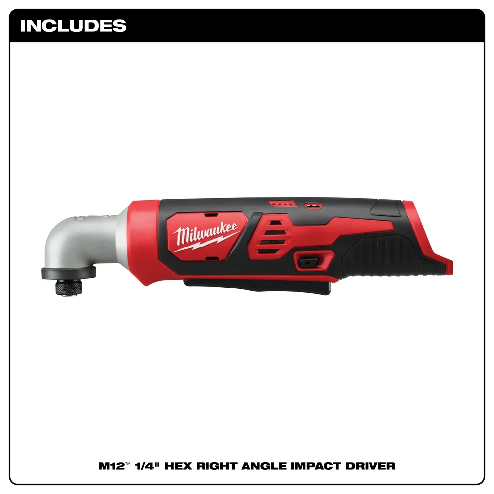Milwaukee 2467-20 M12 12V 1/4-Inch Hex Right Angle Impact Driver - Bare Tool