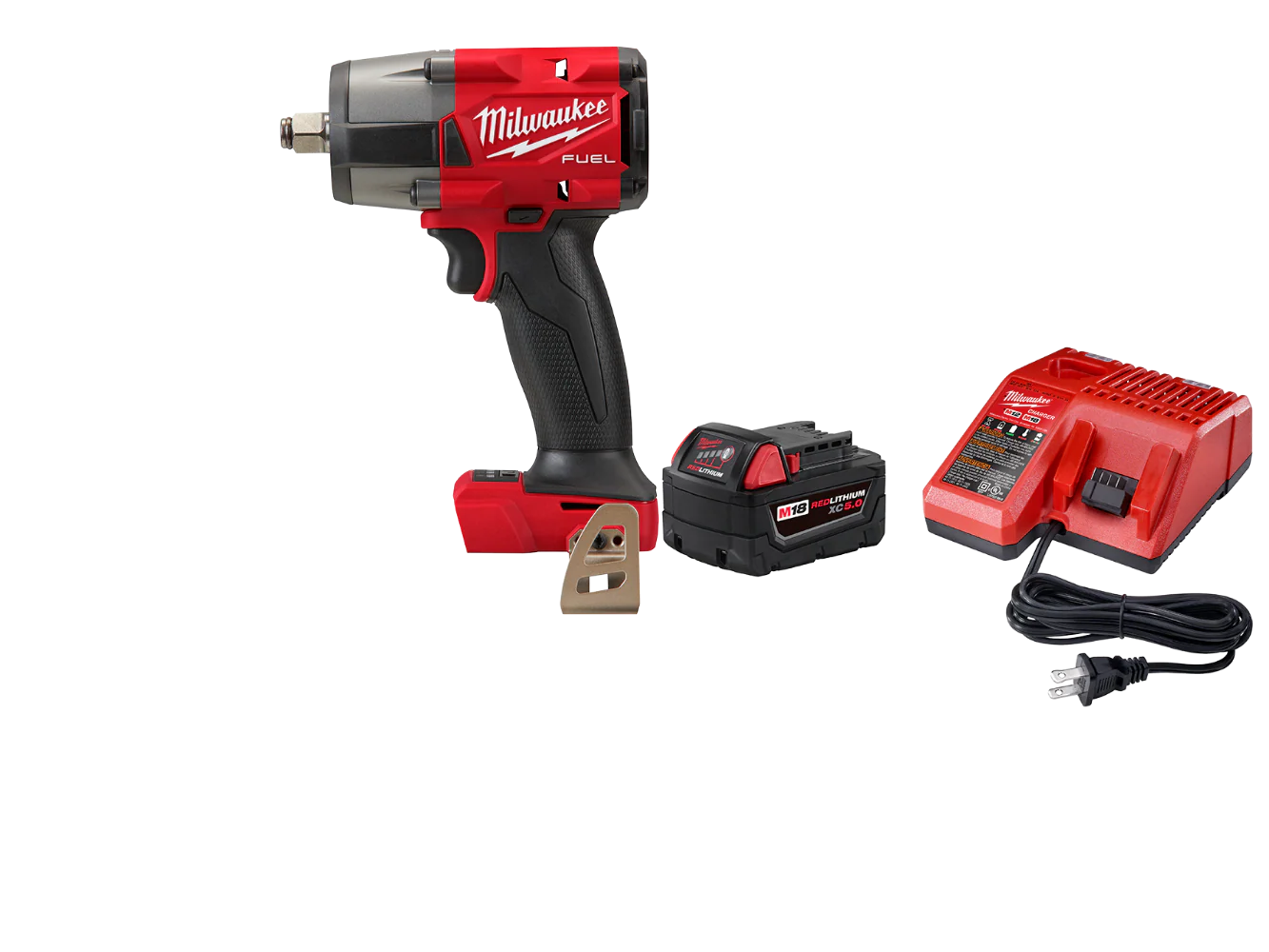 Milwaukee 2962-20x5SK M18 FUEL 18V 1/2 Mid-Torque Impact Wrench Bundle Kit
