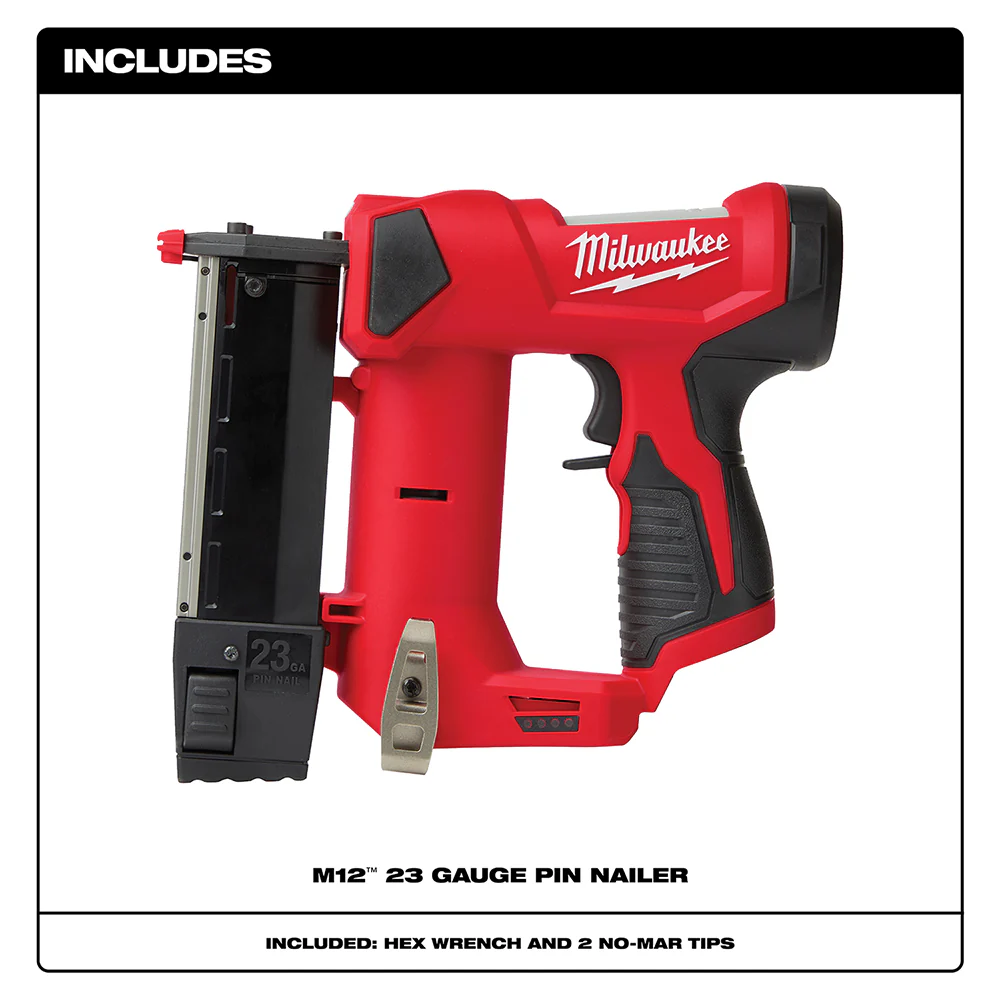 Milwaukee 2540-80 M12 12V 23 Gauge Pin Nailer - Reconditioned