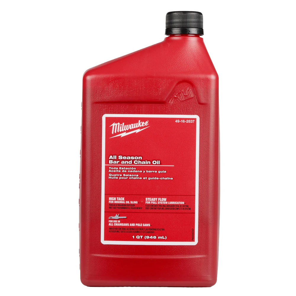 Milwaukee 49-16-2837 1 Quart All Season Bar and Chain Oil - Minimal Oil Sling