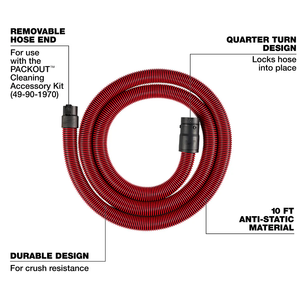 Milwaukee 49-90-1973 10' Heavy Duty Accessory Hose