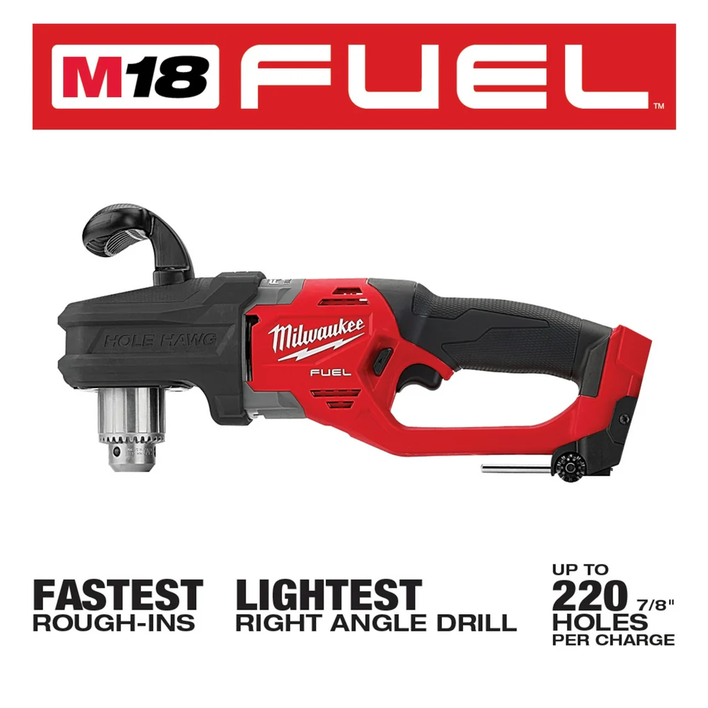 Milwaukee 2807-20 M18 FUEL 18V 12 HOLE HAWG Right Angle Drill -Bare Tool