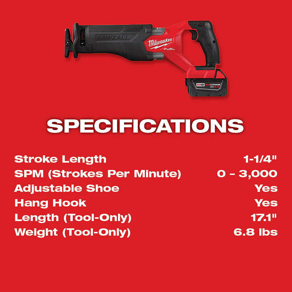 Milwaukee 2821-21MT M18 FUEL 18V SAWZALL / Oscillating Multi-Tool Combo Kit