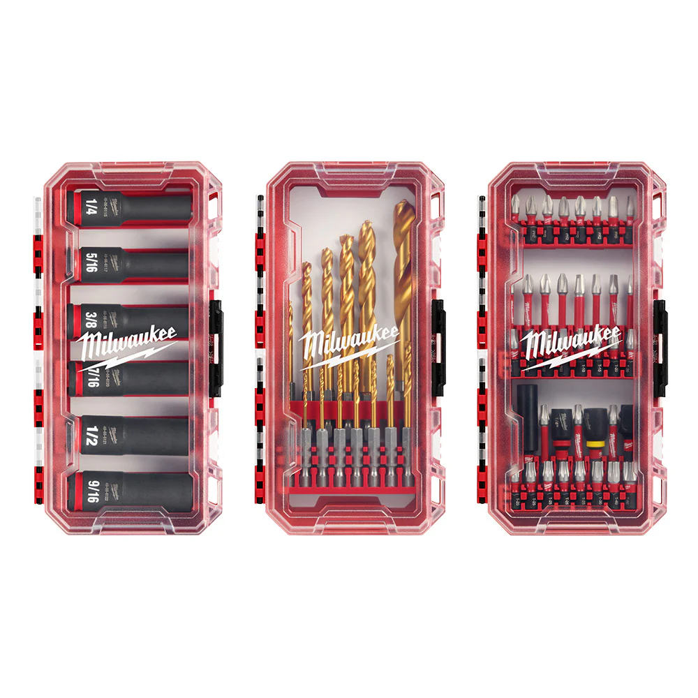 Milwaukee 48-32-5162 SHOCKWAVE Impact Drill Drive & Fasten PACKOUT Set - 60 PC