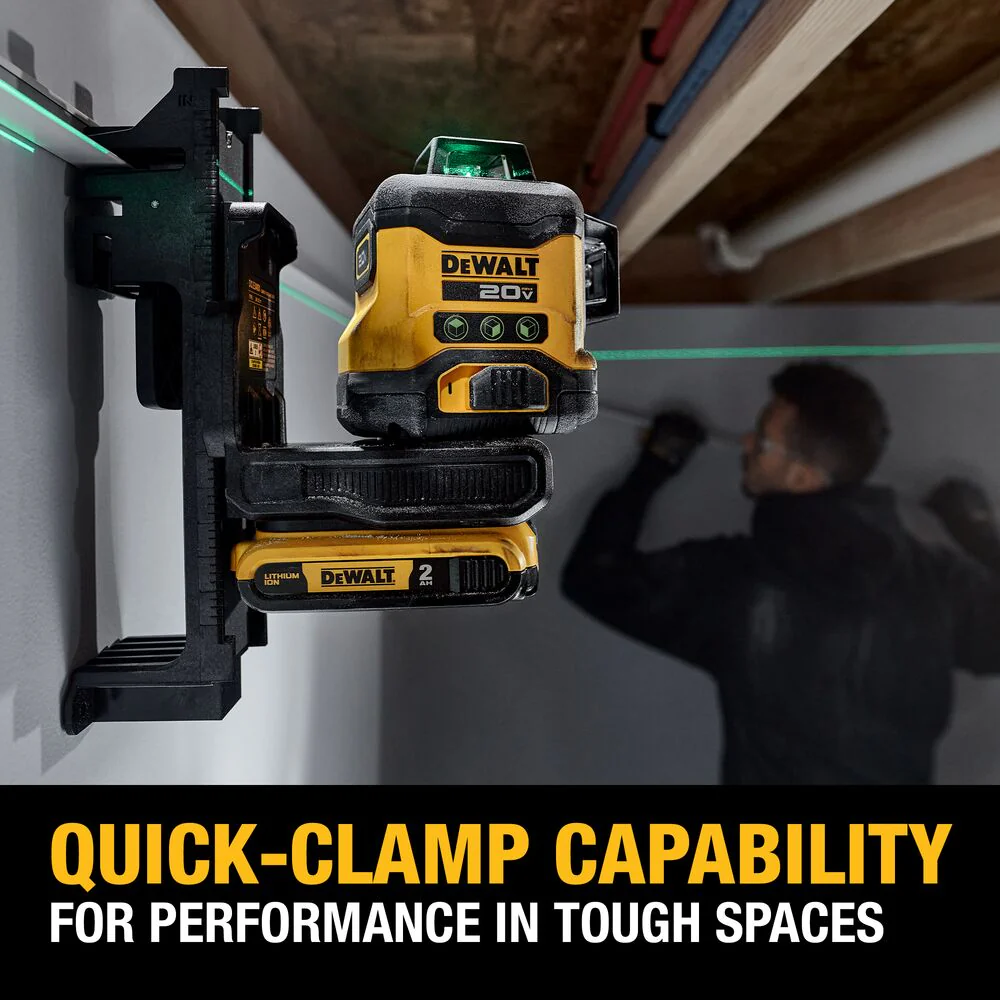 DeWALT DCLE34031D1 20V 3 x 360 Green Horizontal Line Laser Kit