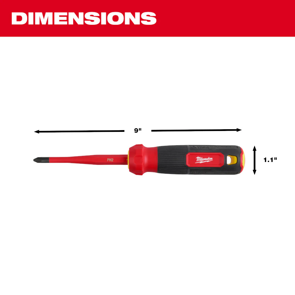 Milwaukee 48-22-2218 8-in-1 1000V Insulated Slim Tip Multi-Bit Screwdriver Set