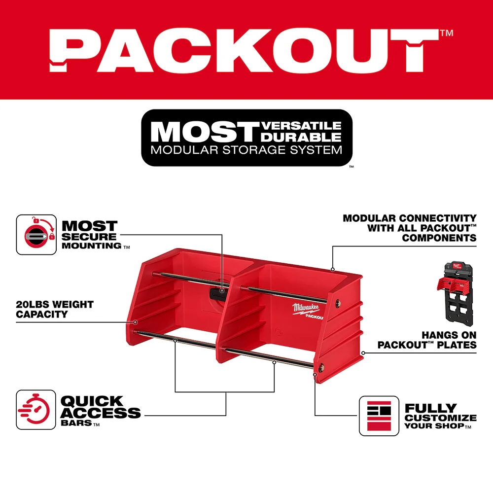 Milwaukee 48-22-8340 PACKOUT Reinforced Tool Rack