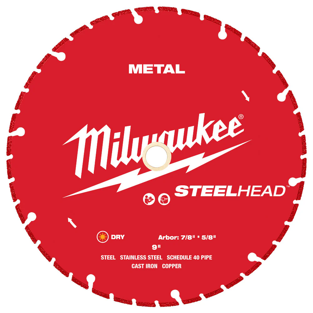 Milwaukee 49-93-7825 9 STEELHEAD Metal Cutting Diamond Blade Durable Cut