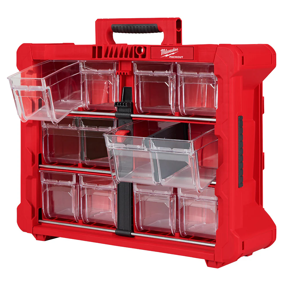 Milwaukee 48-22-8433 PACKOUT Tilt Bin Organizer w/ 10 Quick-Access Bins
