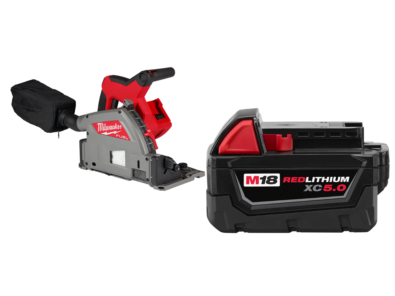 Milwaukee 2831-20X55 M18 FUEL 18V 6-1/2 Plunge Track Saw w/ Clamp and 55 Track