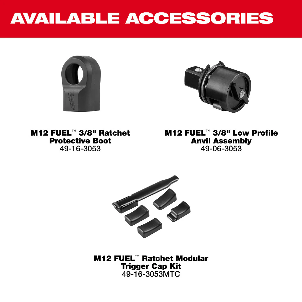 Milwaukee 3053-21 M12 FUEL 12V 3/8 Cordless Li-Ion Ratchet Kit