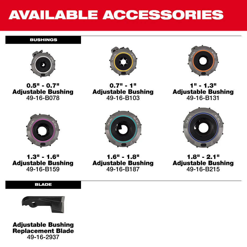 Milwaukee 49-16-2937 Bushing Replacement Blade for M18 FUEL Cable Stripper