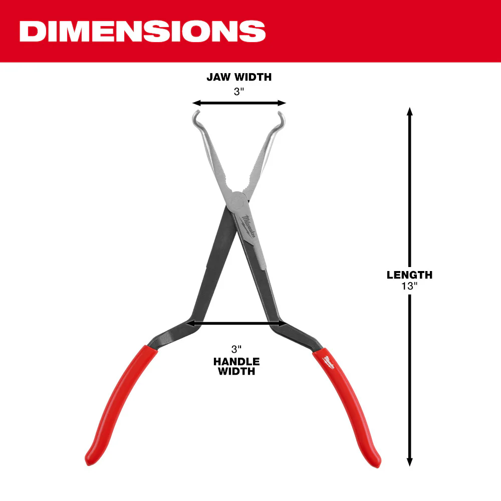 Milwaukee 48-22-6560 13 Long Reach Hose Grip Pliers - 5/16