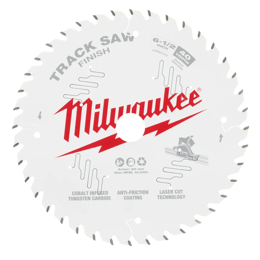 Milwaukee 48-40-0625 6-1/2 40T Anti Friction Finish Track Saw Blade