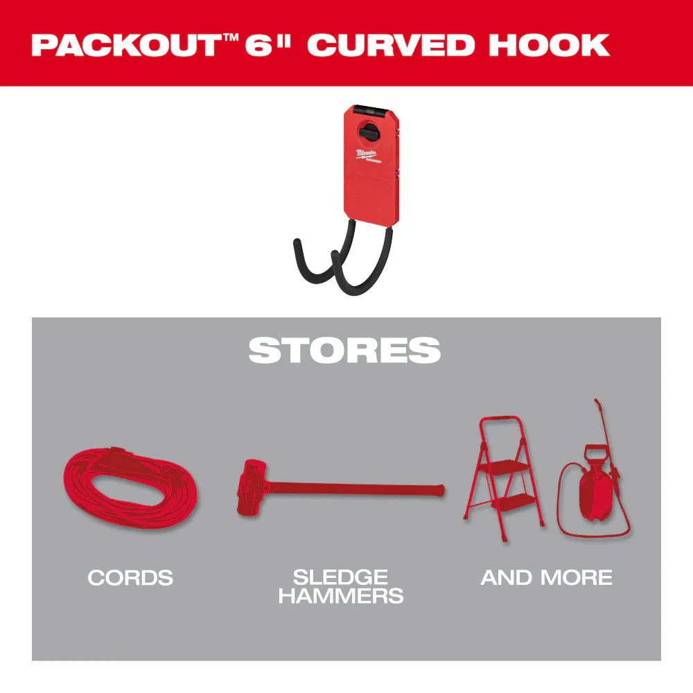 Milwaukee 48-22-8331 PACKOUT 6 Reinforced Curved Utility Hook