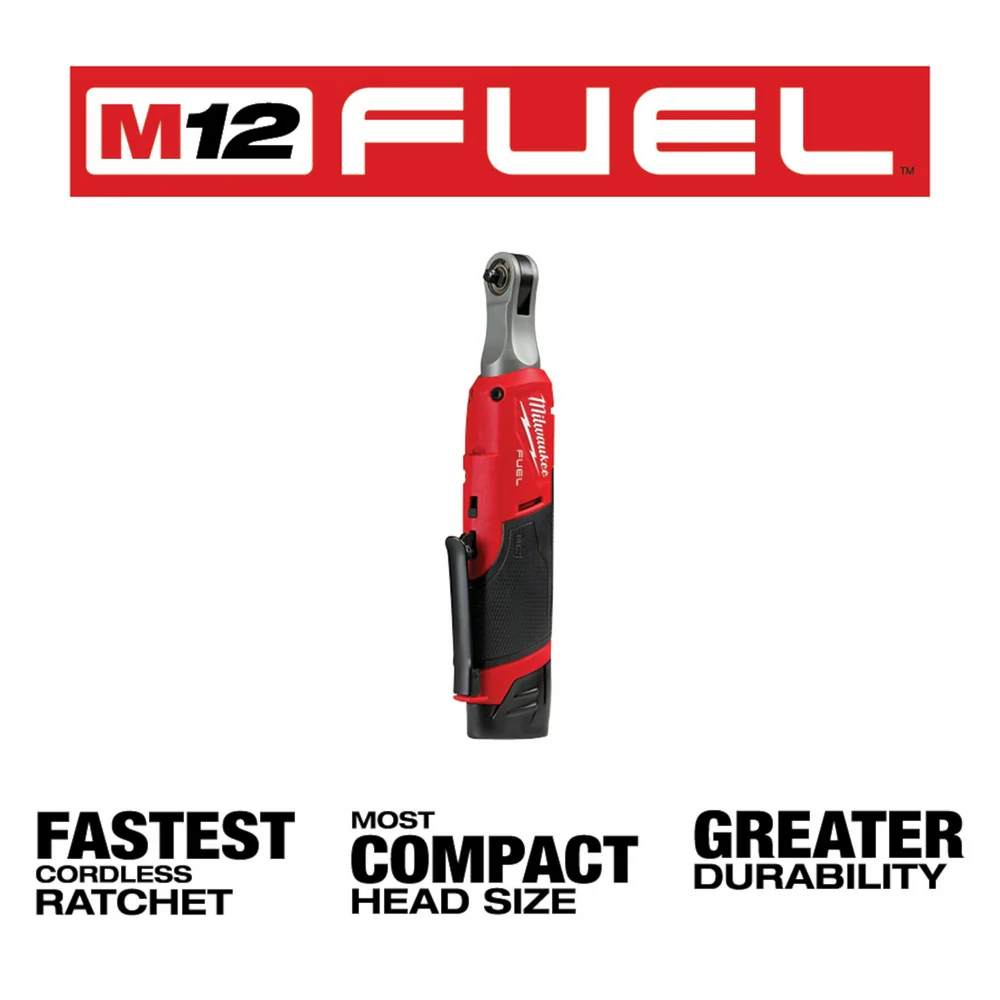 Milwaukee 2566-22 M12 FUEL 12V 1/4 Brushless Li-Ion High Speed Ratchet Kit