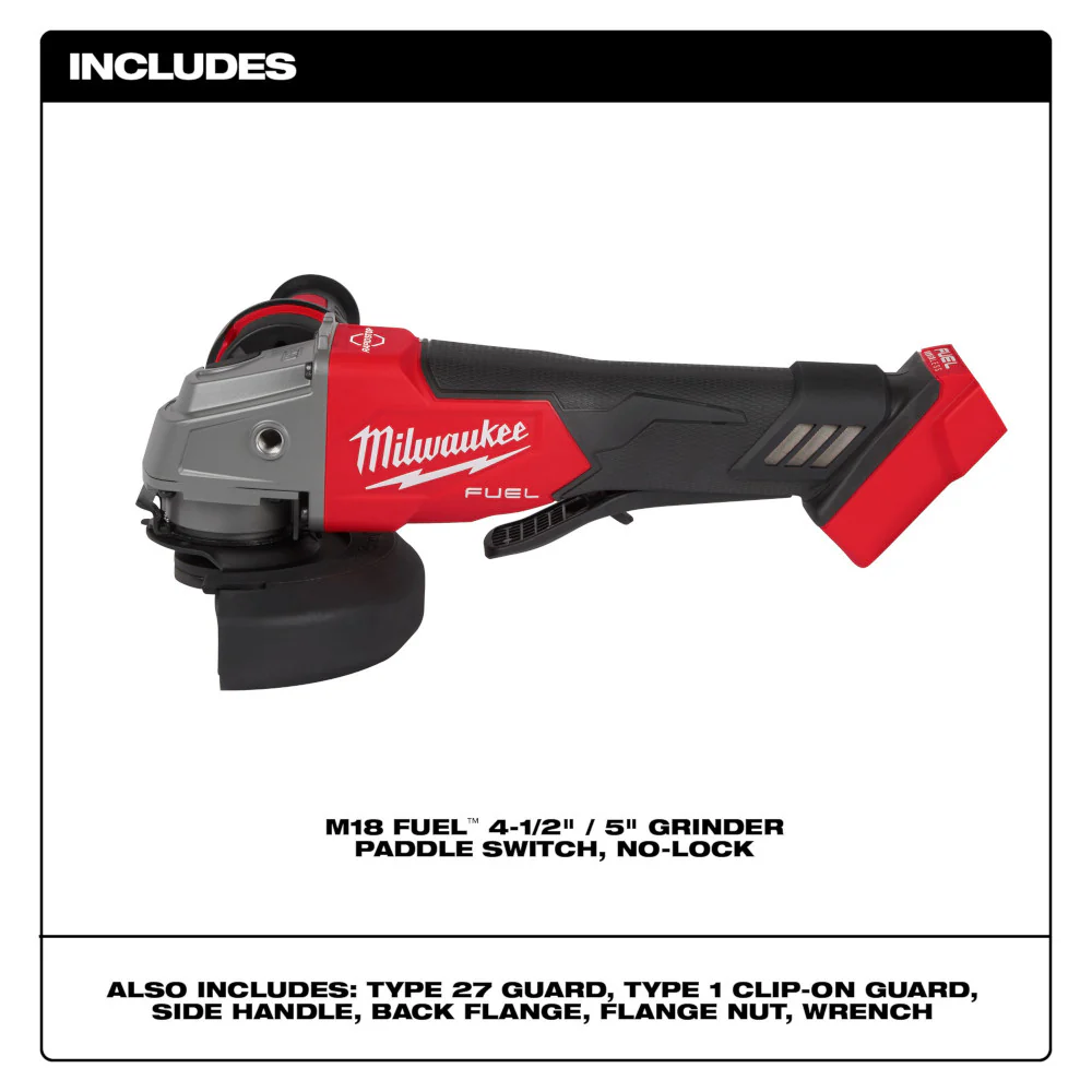 Milwaukee 2880-80 M18 FUEL 18V 4-1/2 / 5 Braking Grinder - Recon - Bare Tool