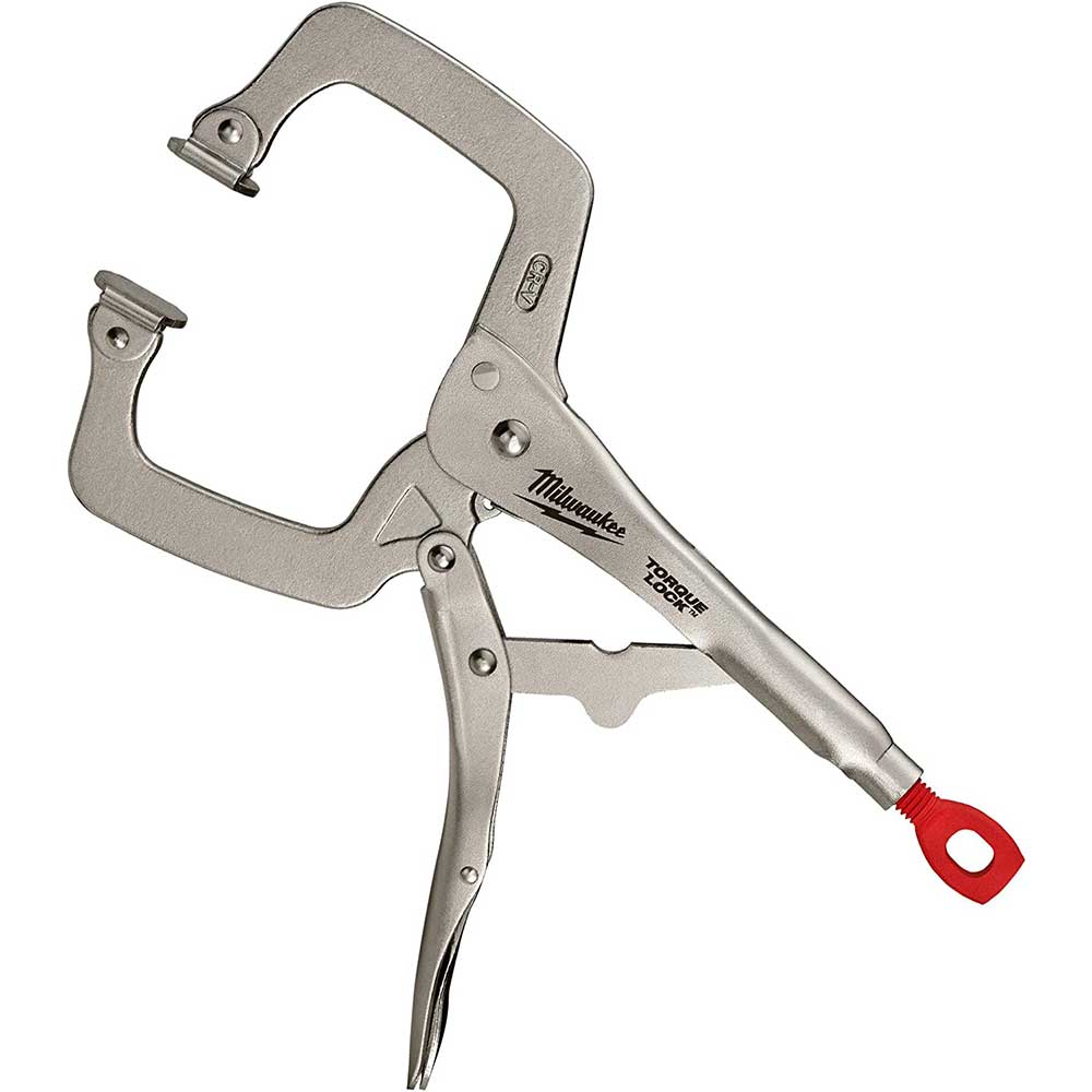 Milwaukee 48-22-3521 11 Torque-Lock Locking C-Clamp Swivel Jaw Pliers