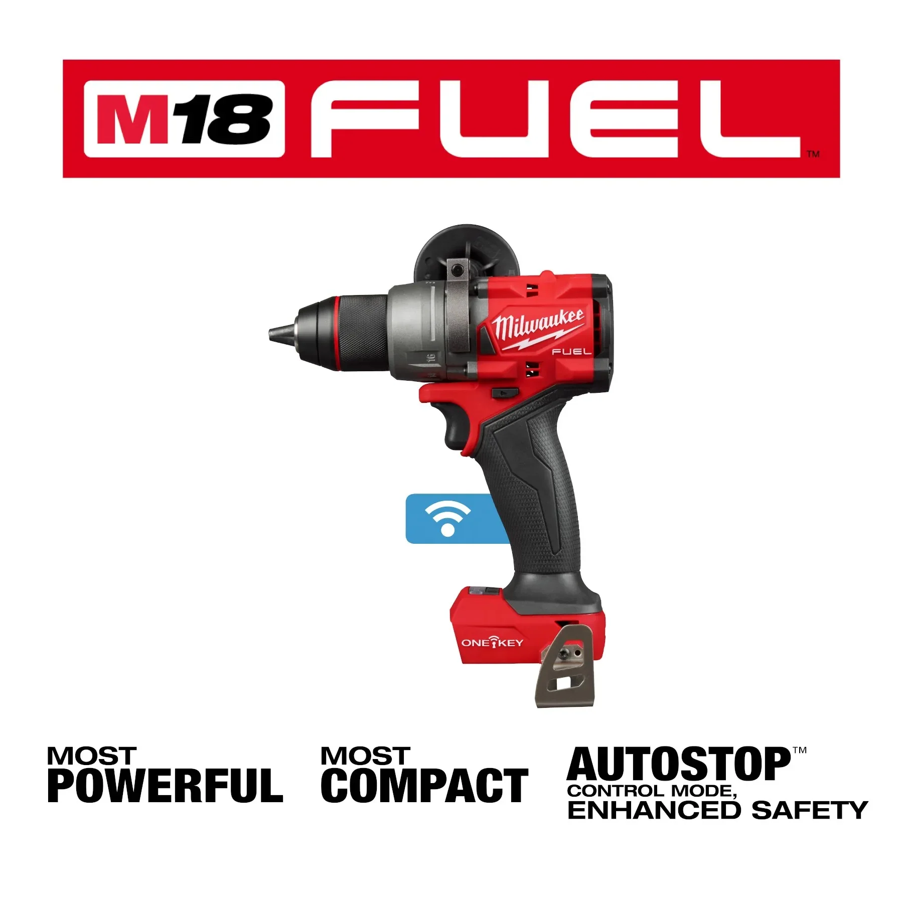 Milwaukee 2906-20 M18 FUEL 18V 1/2 Hammer Drill/Driver w/ ONE-KEY - Bare Tool