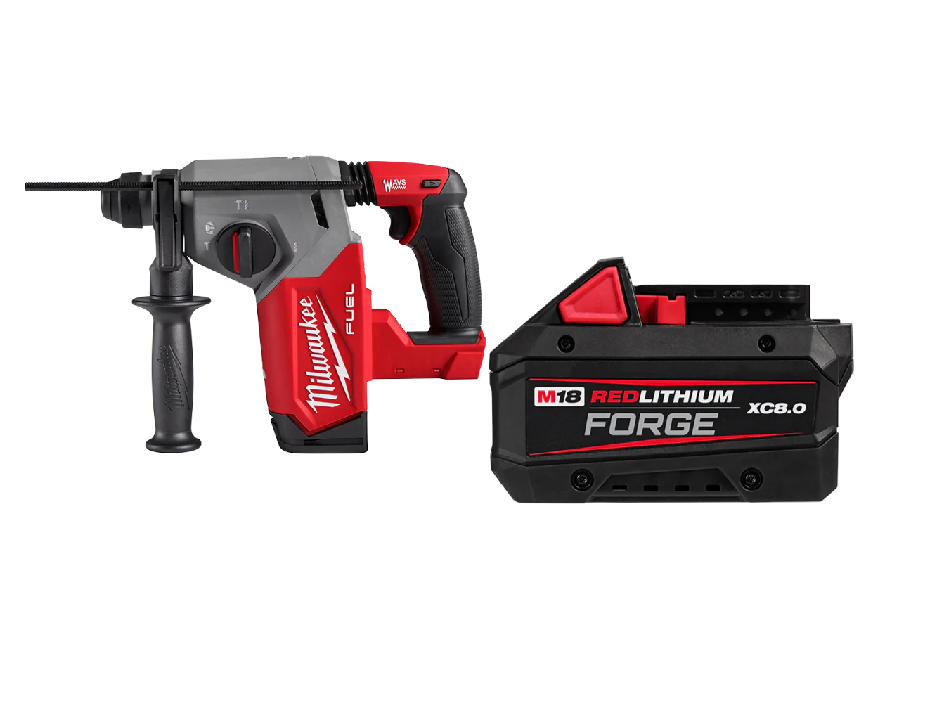 Milwaukee 2912-20B8F M18 FUEL 18V 1 SDS Plus Rotary Hammer w/ 8AH Forge Battery