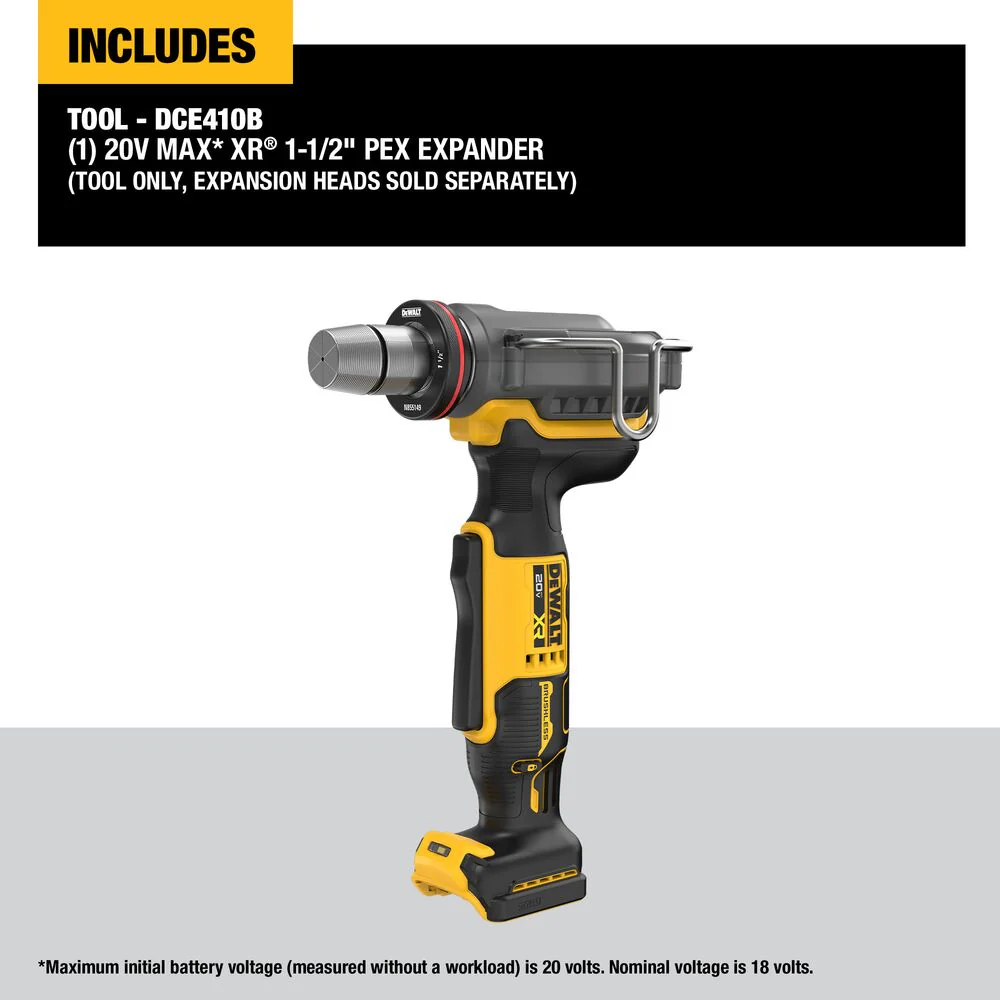 DeWALT DCE410B 20V MAX XR 1-1/2 PEX Expander - Bare Tool