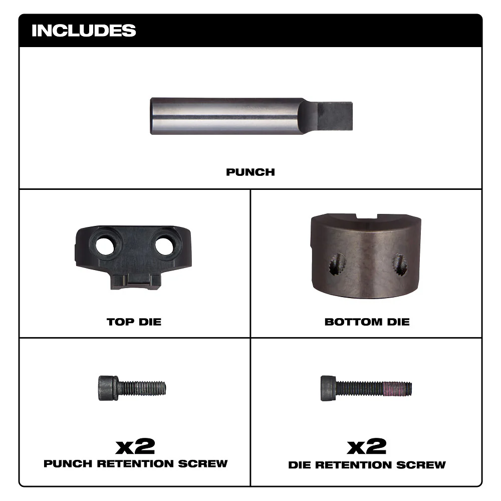 Milwaukee 48-44-0274 M18 FUEL 18V 10 Gauge Nibbler Punch & Die Accessory Set