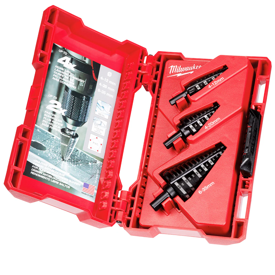 Milwaukee 48-89-9399 3 Piece Metric Step Drill Bit set