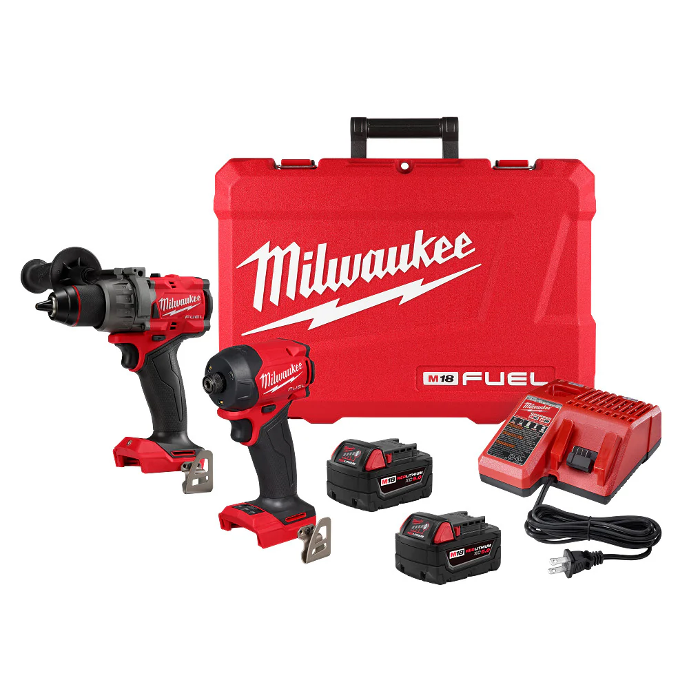 Milwaukee 3799-22 M18 FUEL 18V 2-Tool Cordless Li-Ion Combo Kit w/ AUTOSTOP